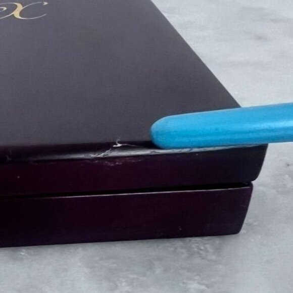 Velvet Lined Wooden Treasure Box Jewelry Earrings Coins Crafters Monogrammed - Picture 7 of 12